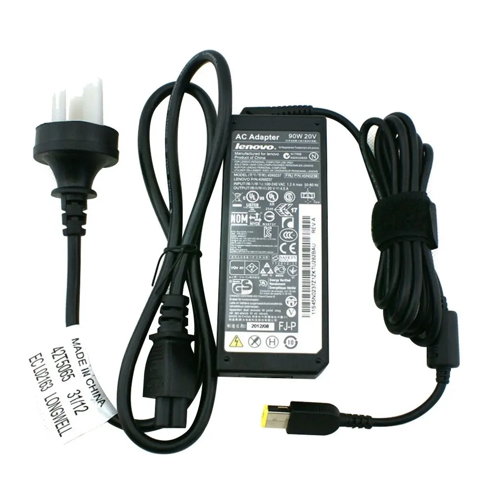 

Compatibility Original Lenovo Thinkpad S1 X1 X240S 90W Square Mouth Notebook Power Adapter 90W 0B47008 3-Pin Ac