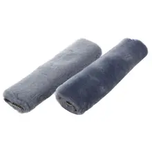 Плюшевый автомобильный ремень безопасности плечевые накладки зимний пушистый предохранительный ремень безопасности чехлы для сидений автомобиля Стайлинг серый