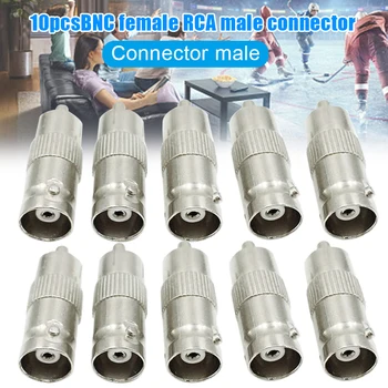 

10pcs BNC Male Adapter Connector BNC Coupling to RCA Plug Adapter BNC Socket on RCA Plug GDeals