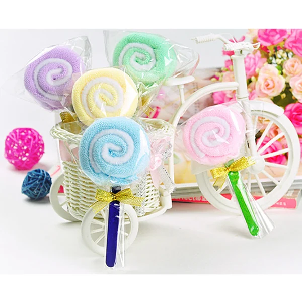 

New Cute Lollipop Baby Washcloth Towel Party Wedding Favor Xmas Randomly