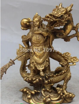 Бесплатная доставка &lt10 &quotКитайский Фэншуй Бронзовый Guan Gong Yu воин Меч с