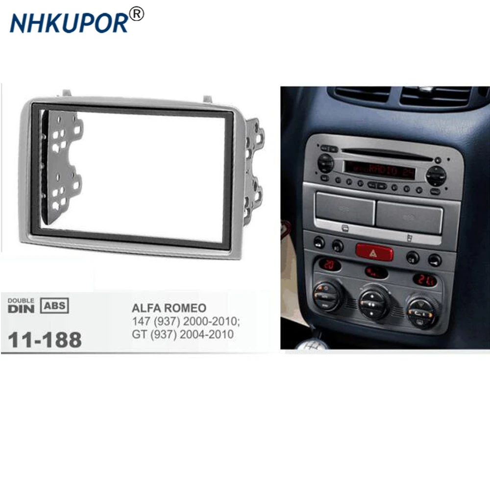 車のダッシュボード筋膜アルファロメオ147ラジオdvdステレオcdパネルダッシュダブル2 Din取付トリム顔枠キット Aliexpress Automobiles Motorcycles