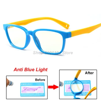 

Square Blue Light Kids Glasses Optical Frame Children Boy Girls Computer Transparent Blocking Anti Reflective Eyeglasses 2020