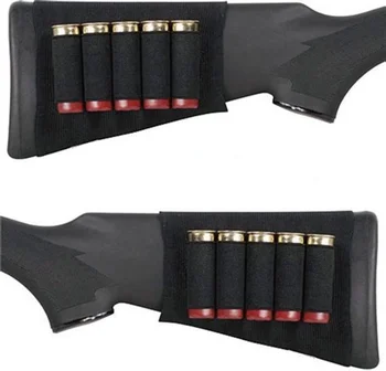 

Airsoft Rifle Buttstock Shell Holder Carrier Tactical Ammo Pouches Hunting Accessories Military Gun Bullet Bandolier Pouch Bag