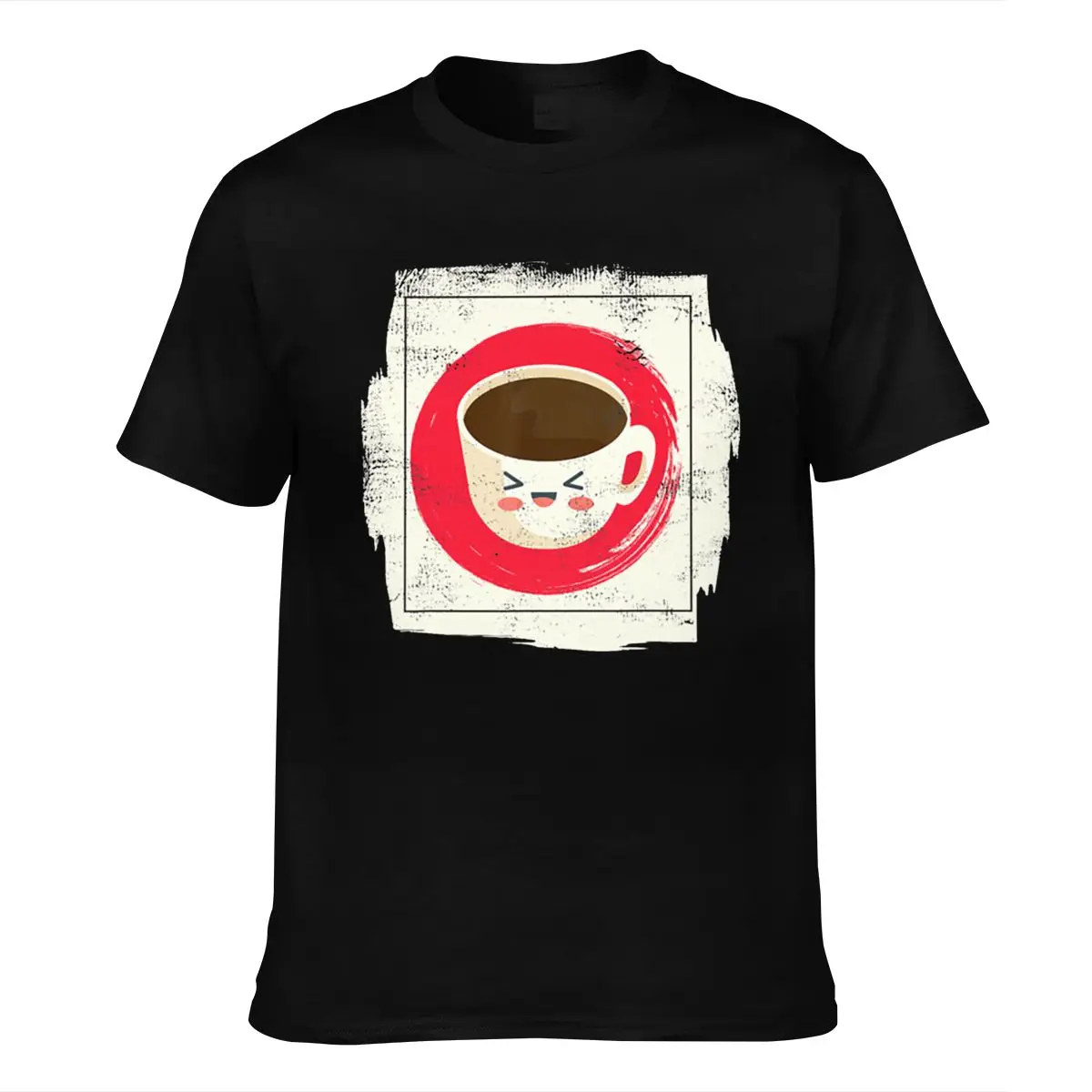 

Vintage Japanese Kawaii Coffee Cute Anime Gift Black T-Shirt M-Xxxl For Youth Middle-Age The Elder Tee Shirt