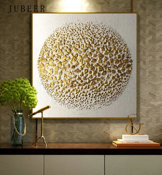 

Abstract Wall Art Canvas Paintings Golden Circle Posters and Prints Nordic Decoration Home Wall Pictures for Living Room Decor