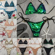 Комплект бикини для женщин, сексуальный купальный костюм с низкой талией, простой пляжный бразильский купальник на поддерживающих бретелях, купальники