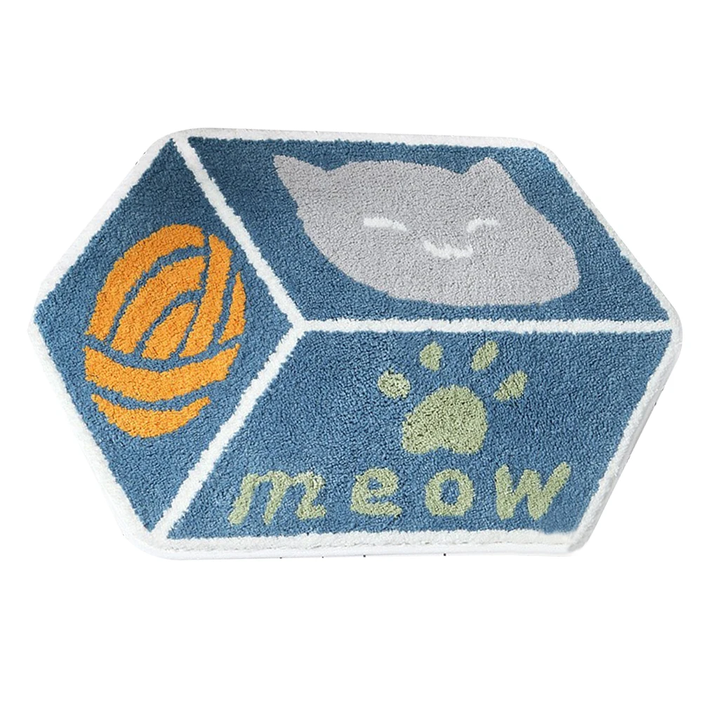 50*75 см мультяшный трехмерный моделирующий утолщенный Флокированный напольный коврик Ванная комната Туалет нескользящий коврик