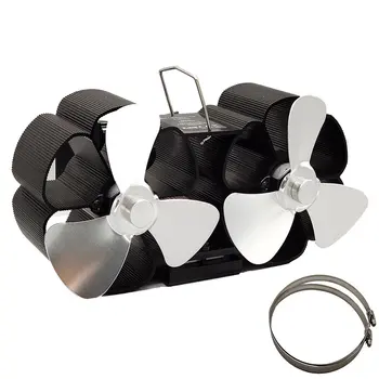 

Mini Size Stove Fan Silent Heat Powered Wood Log Burner Fan Fireplace for Ultra Small Space Thermal Power Fan