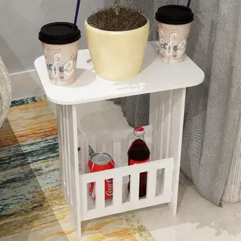 

Nordic Coffee Table Simple Living Room Small Square Table Small Apartment Balcony Side Bedroom Bedside Table Simple Creative Squ