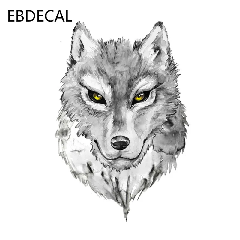 Ebdeckle модные рисованная голова Волка для Авто/бампер/окно/наклейка на стену