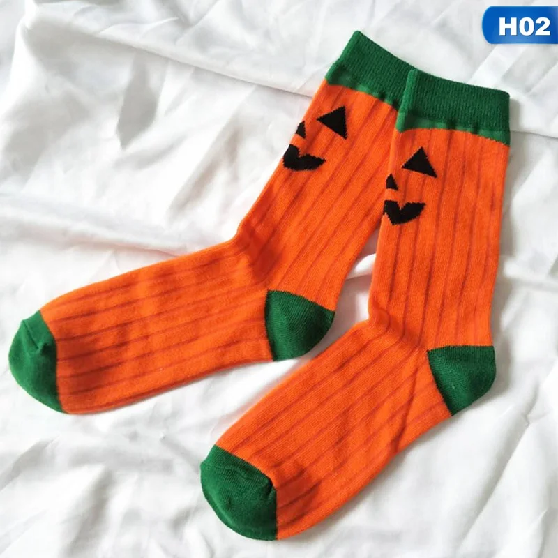 Cosplay&ware Bats Pumpkin Cartoon Socks Men Knee-high Halloween Cosplay Cotton Crew Spring Autumn Casual -Zentai shop online H92526178d3b944dcb9c450cabb85762dA.jpg