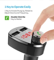 tf כרטיס מטען לרכב עם משדר FM Bluetooth Receiver אודיו נגן MP3 TF כרטיס לרכב Dual רכב USB טלפון מטען מהיר (5)