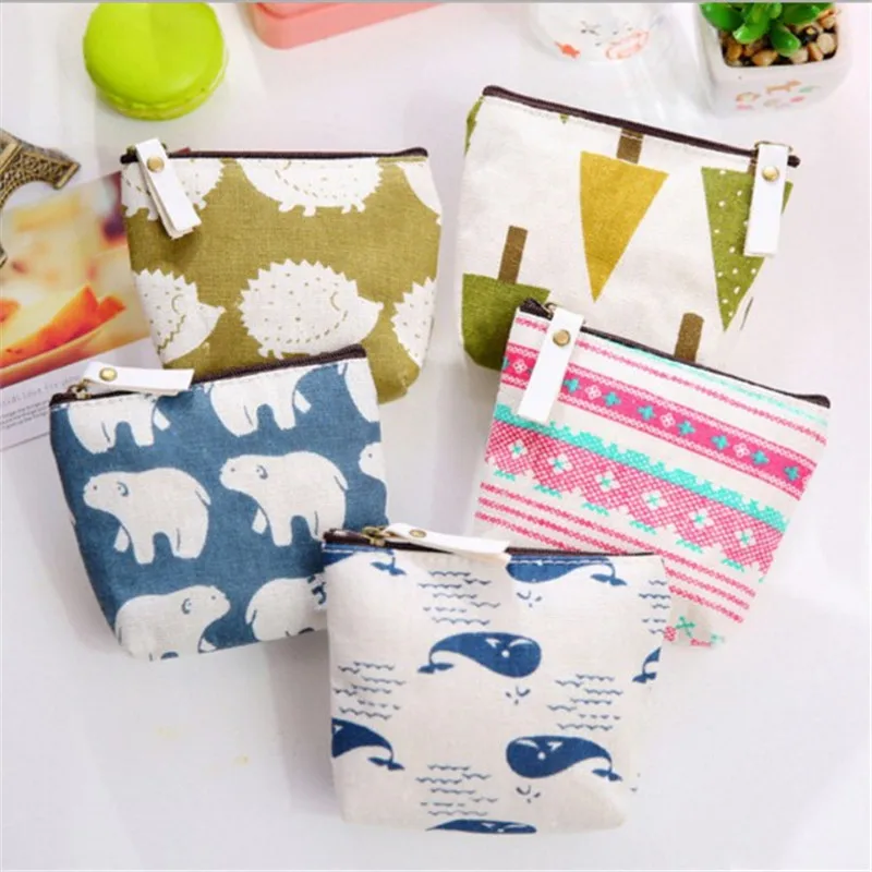 Симпатичная Корейская версия тканевый кошелек на молнии заказ Простой Модный с