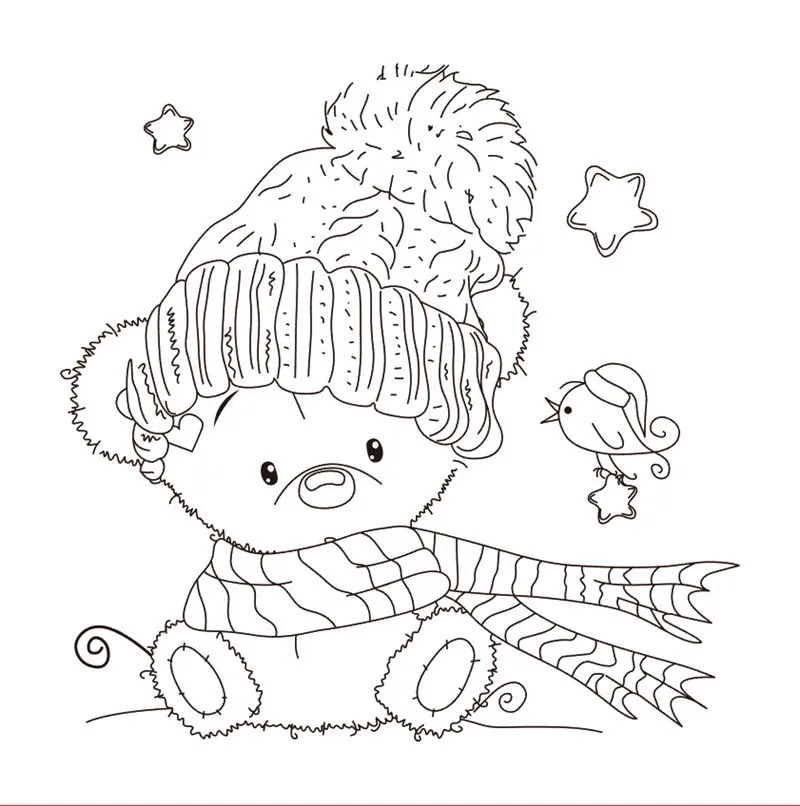 

10x10 Cute little girl Transparent Clear Stamps for Scrapbooking for DIY Card Making Cutting Crafts Stencil