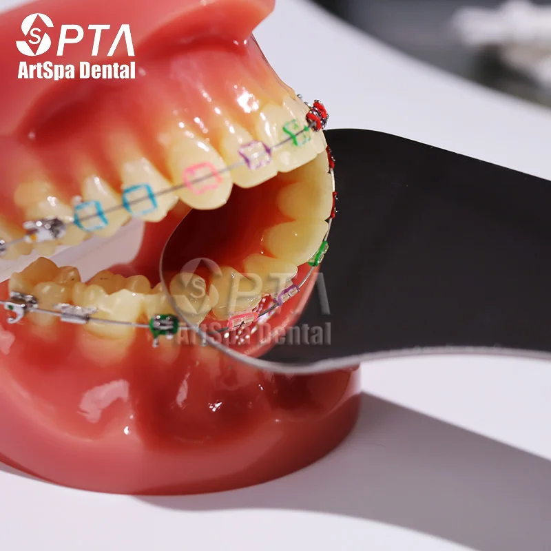 مجموعة مرآة إزالة ضباب الأسنان LED ، تعزيز الدقة ف...