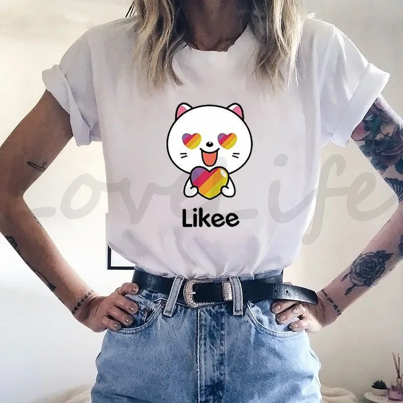 Fashion Likee T Shirt Kids Russia Style LIKEE Tees Oversized Streetwear Short Sleeve Women T Shirts for Boys Girls Children