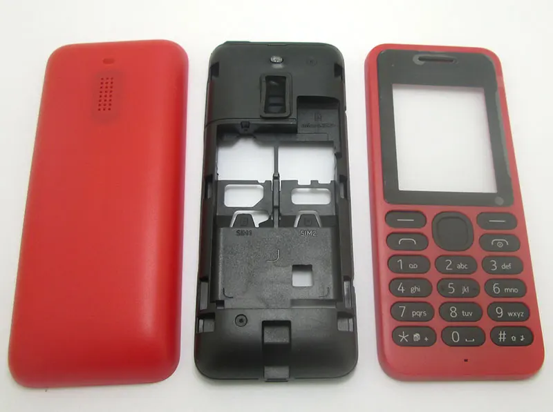 Полный телефон Корпус чехол+ английский/русский/Арабский Иврит Клавиатура для Nokia 130 Dual SIM - Цвет: Красный