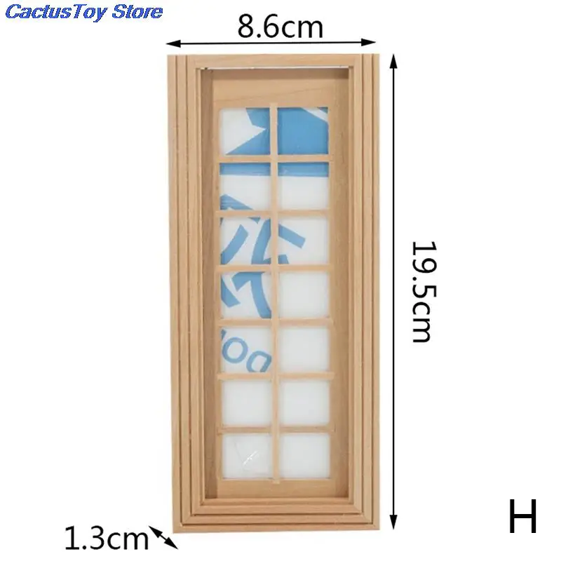 Multi stili casa delle bambole in miniatura in legno porta singola esterna cornice in legno accessori fai da te mobili per case delle bambole giocattoli  26