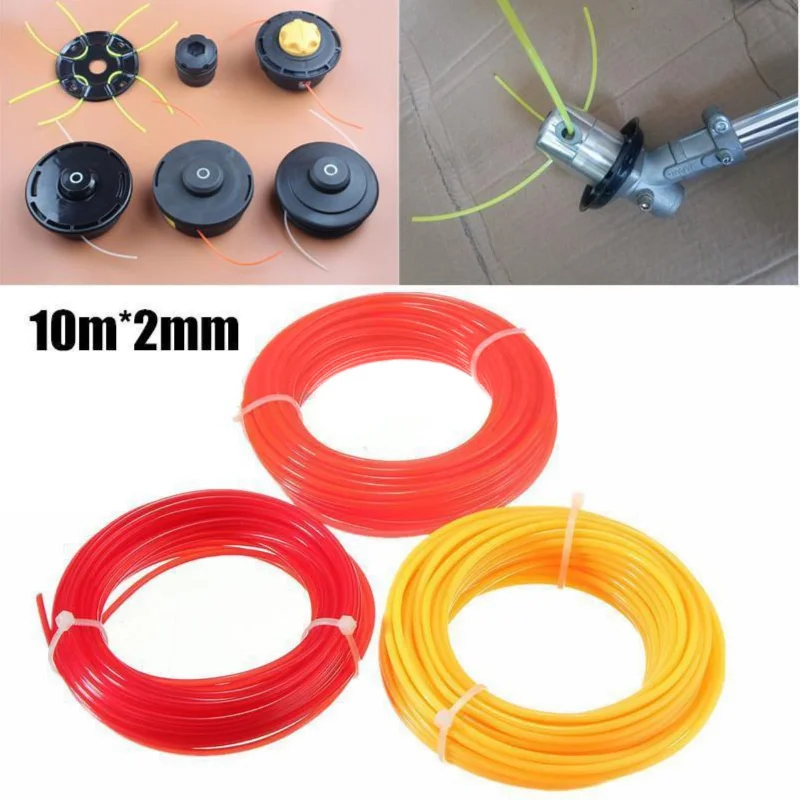 DWZ 10M x 2mm Brushcutter Grass Trimmer Strimmer Line Nylon Cord Wire Round String