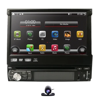 

Android 9.0 Quad Core 1din Car Radio GPS Navigation Car DVD Player 7" HD Retractable Screen Bluetooth Mirror Link Free Camera