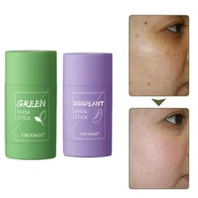 

Green Tea Mask Solid Green Mask Stick Oil Control Moisturizing Cleaning Mask Acne Treatment Blackhead Remove Pores Purifying