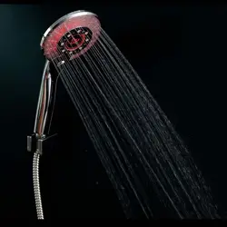 NEW Led Handheld Shower Head LCD Hand Shower Temperature Digital Display 3 Colors Change Water Powered LED Shower Sprinkler