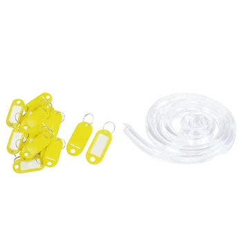 

1 Pcs 1M Soft Table Corner Edge Strip Protectors Cushion Guards Baby Kids Child Safety & 20 Pcs Key ID Tags Name Card Labels Key