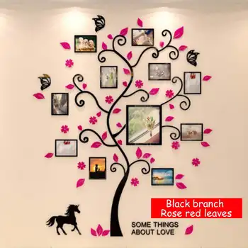

3D Wall Sticker Family Photo Frame Tree Removable Acrylic Photo Album Wall Decals Art Living Room Bedroom Home Decor