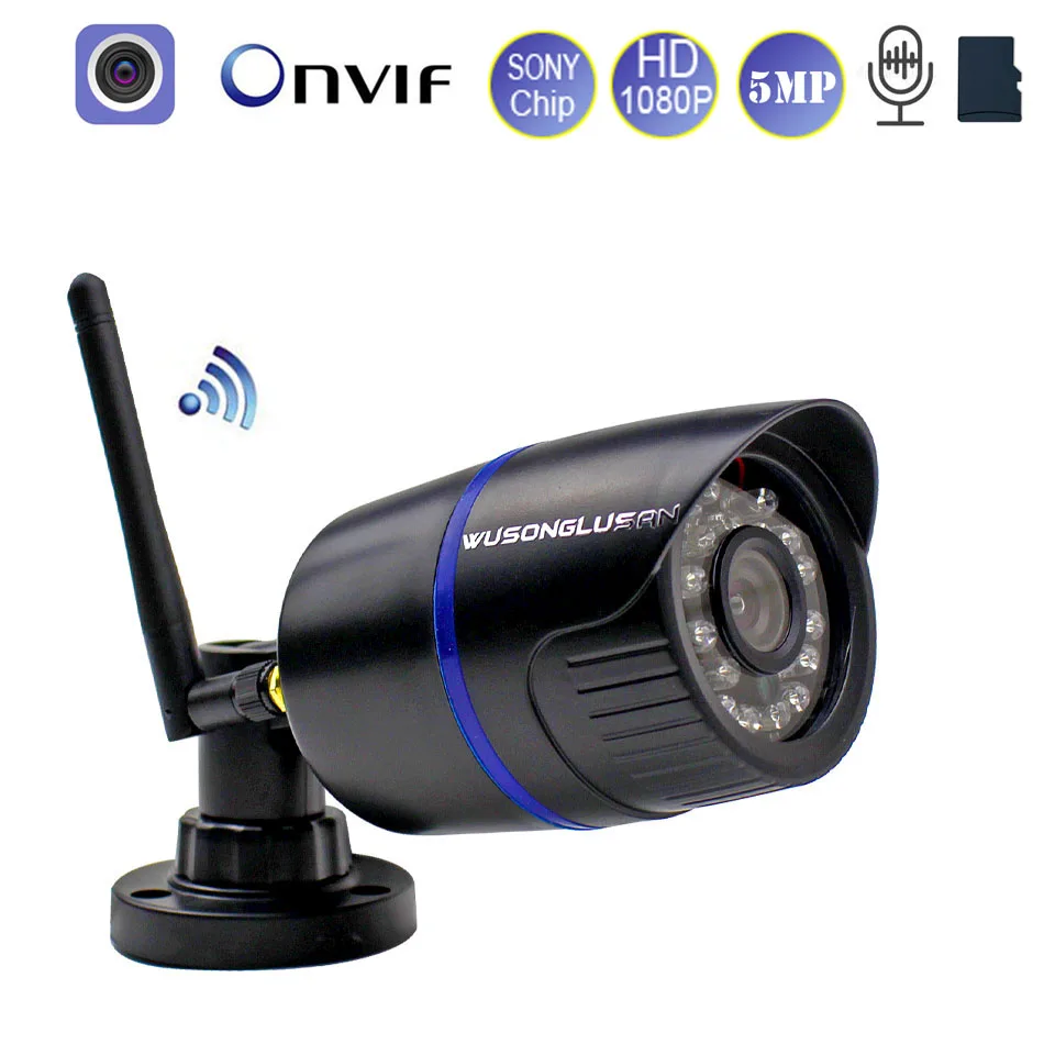 Беспроводная Wi-Fi камера IP CamHi 720P 1080P 5MP Наружная цилиндрическая TF sd-карта IP камера безопасности P2P Onvif для видеонаблюдения домашняя умная безопасность