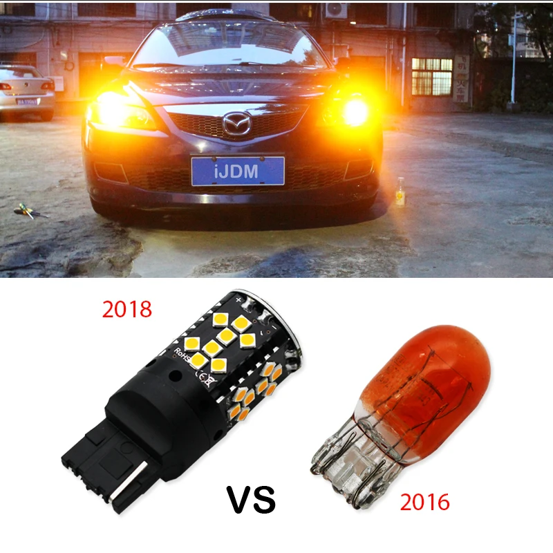 4 шт. Canbus BAU15S 7440 1156 нет гипервспышки Янтарный Желтый PY21W BA15S T20 светодиодный лампы для автомобиля передний или задний указатель поворота 12 В