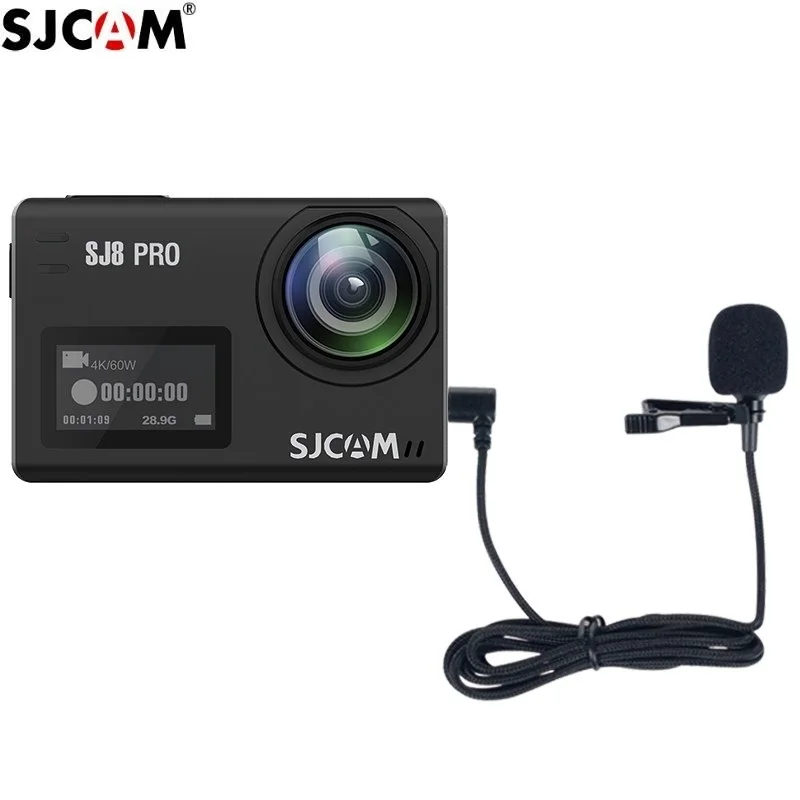 New Original SJCAM Series Accessories External Microphone with Clip Type C for SJ9 Max Strike /SJ8 Pro/Plus/Air Action Camera