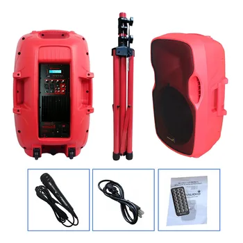 

STARAUDIO 3500W 15 Inch Powered Active KTV PA DJ Bluetooth Speaker System Audio Stage Speaker Stand Wired Microphone SSRM-15