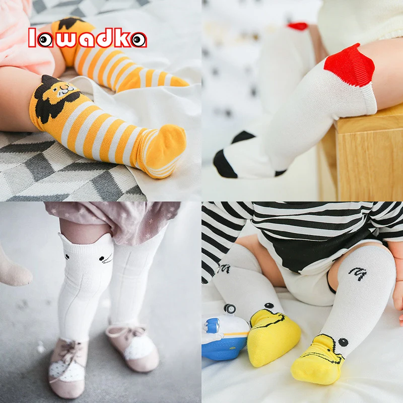Baby Sport Accessories Spring Autmn Boys Girls Stockings Cotton Cartoon Knee High Children Long Stockings