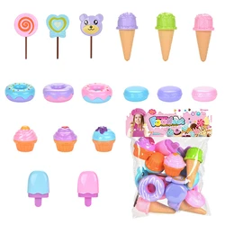 Juguetes de cocina para niños, juego de postres de la tarde, de plástico, simulación de comida, pastel, Helado, postre, juego de simulación, juguete de educación temprana
