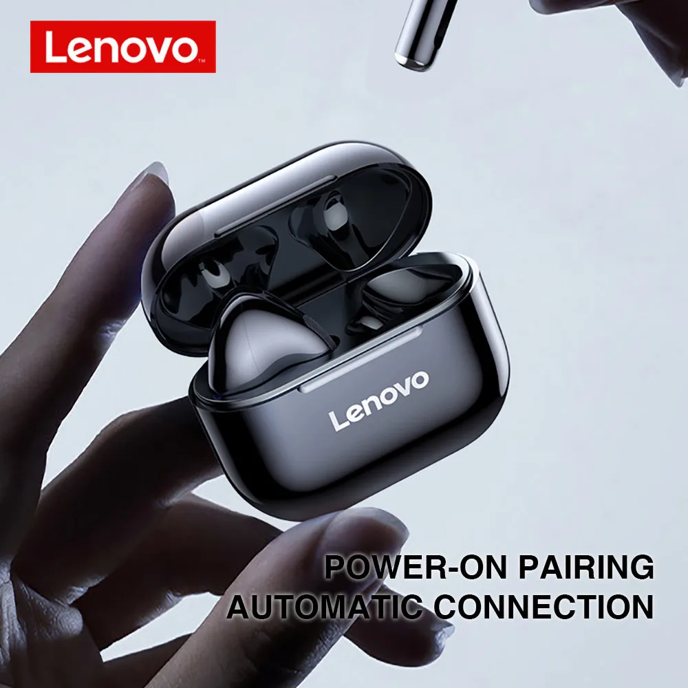 Lenovo LP40 TWS Earphones  Touch Control Dual Stereo Bass Earbuds Bluetooth 5.0 Sports Wireless Headphones for smartphone 300mAH