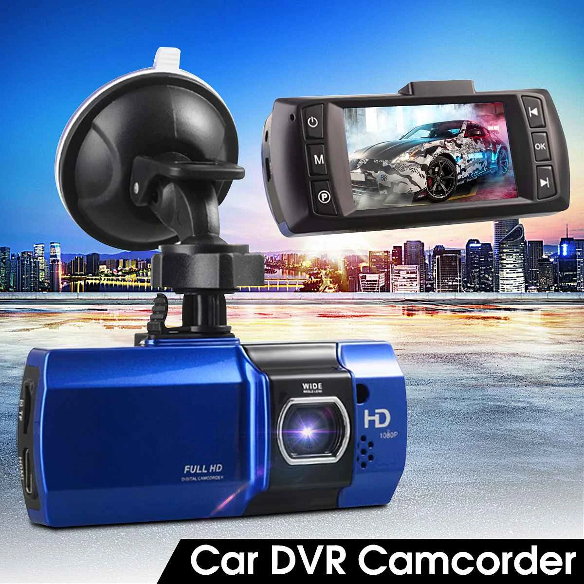 GMDriving рекордер 2,7 дюймовый ЖК-экран ночного видения HD 1080P Автомобильный видеорегистратор Встроенный датчик с камерой заднего вида Поддержка движения Цикл