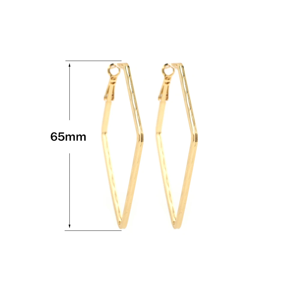 

Large Diamond Earrings Exaggerated Stainless Steel Gold Fashion Ladies Pendant Earrings Earrings Jewelry Ladies