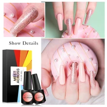 Набор блестящих гелей для дизайна ногтей 8 мл, ослепительный Сияющий УФ-гель, набор для лаков, долговечный, не впитывается, 6 шт./лот, для маникюра