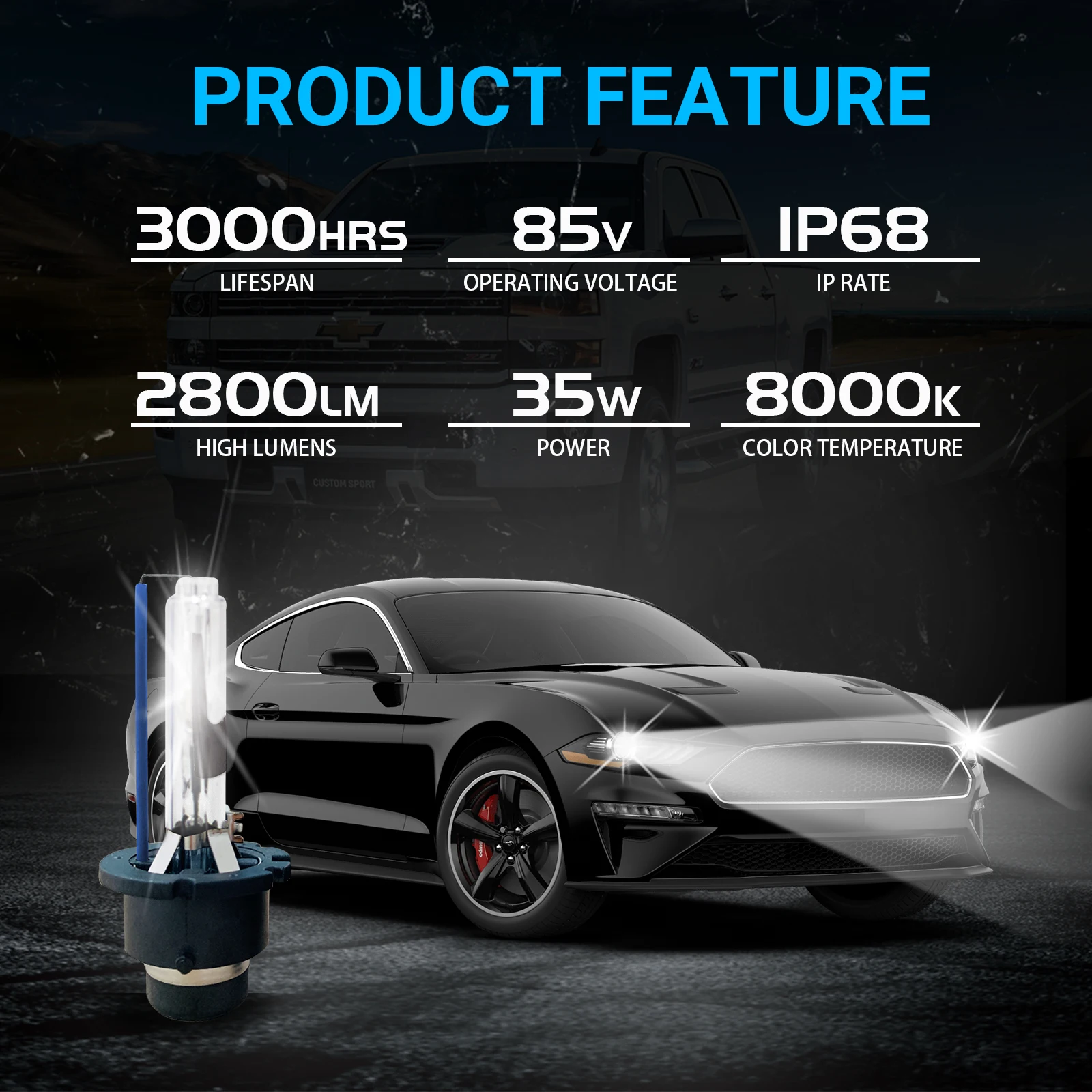 2 шт 35 Вт D1S D2S D3S D4S D2R ксеноновые HID лампы Автомобильные фары замена 4300K 6000K 8000K