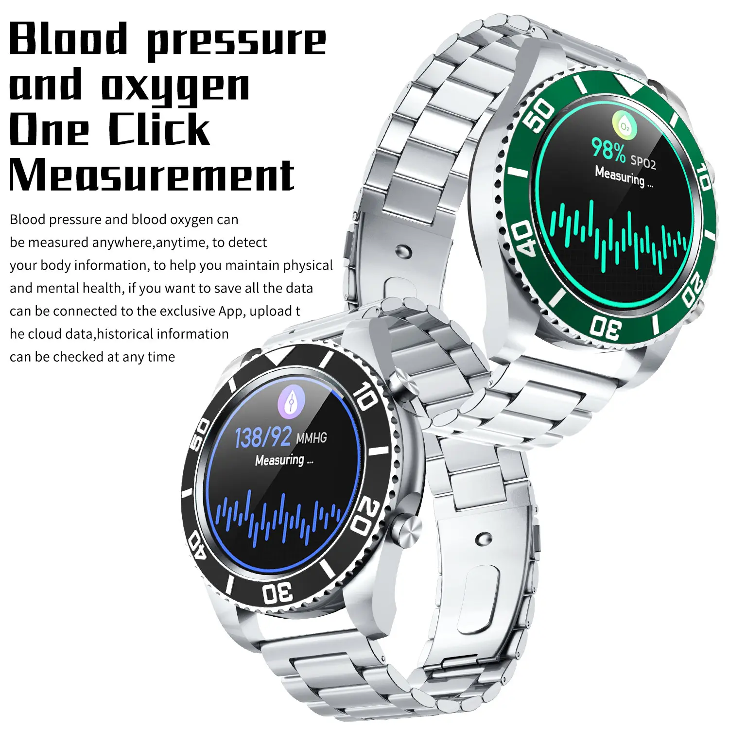 2021 New Fashion Water Ghost Fine Steel Strap Smart Watch Men Sport Business Watch for Rolex Watch SAMSUNG HUAWEI Woman Watch
