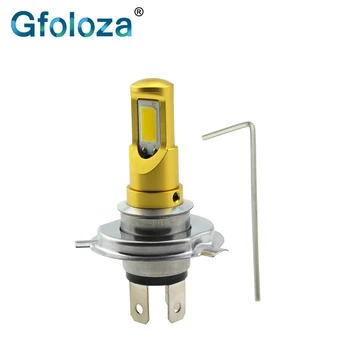 

Gfoloza H4 Car Headlights DRL Fog Lights Daytime Running Light LED Bulbs High Power COB White Yellow hi/lo Beam Auto Lamp 1Pcs