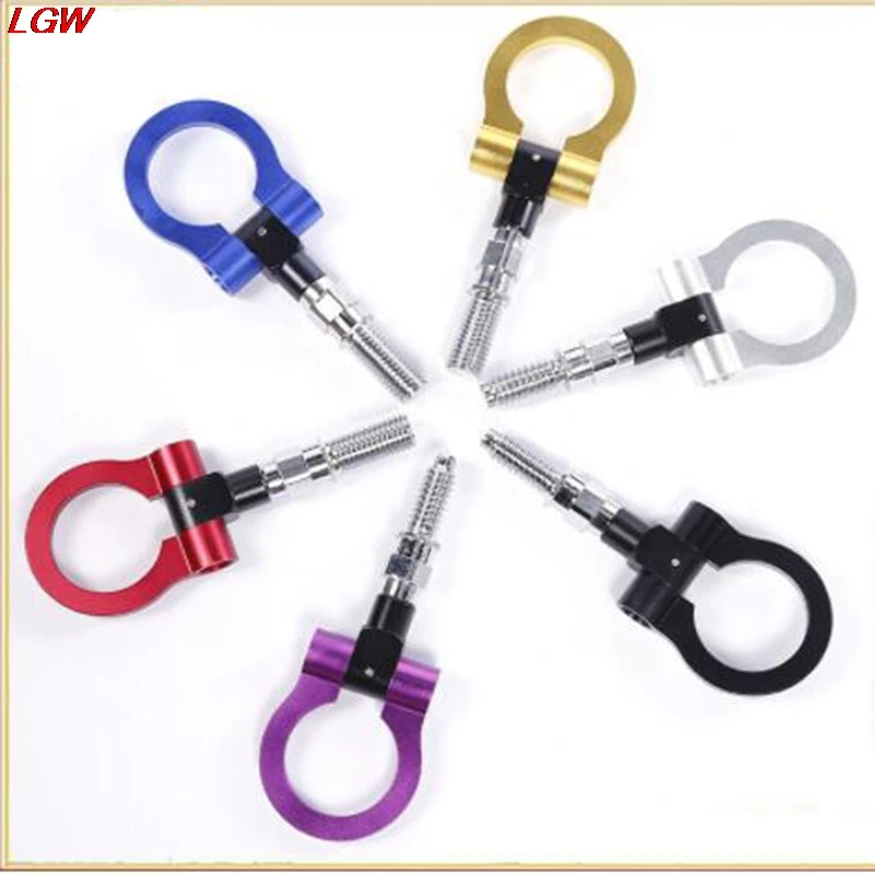 

Car Styling Trailer Hooks Sticker Decoration Car Auto Rear Front Trailer Simulation Racing Ring Vehicle Towing Hook