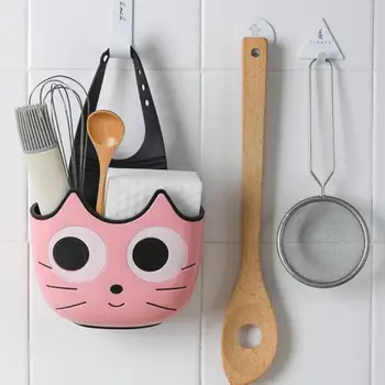 

Cute Cat Shape Sink Storage Portable Home Kitchen Hanging Water Filtration Bag Basket Bath Storage Tools