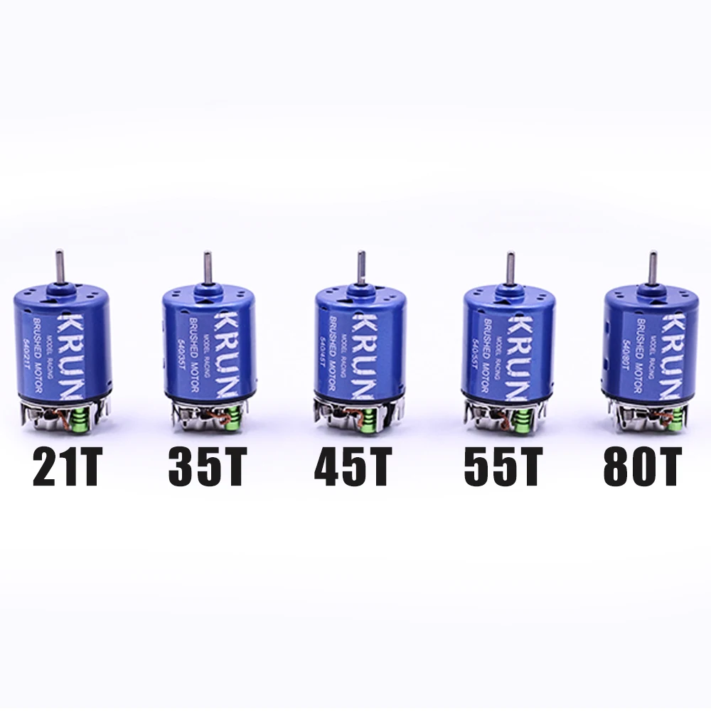 KRUNRC 540 21T 35T 45T 55T 80T 540 матовый мотор для 1/10 внедорожных рок-гусеничных альпинистских автомобилей RC щеткой моторов