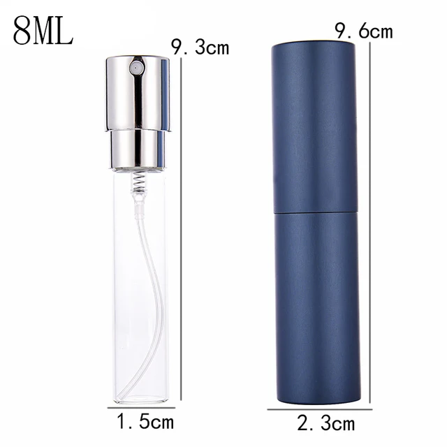 nbyaic new product 5ml 8ml 20ML rotating high-end detachable perfume bottle spray bottle portable glass liner small spray bottle 4