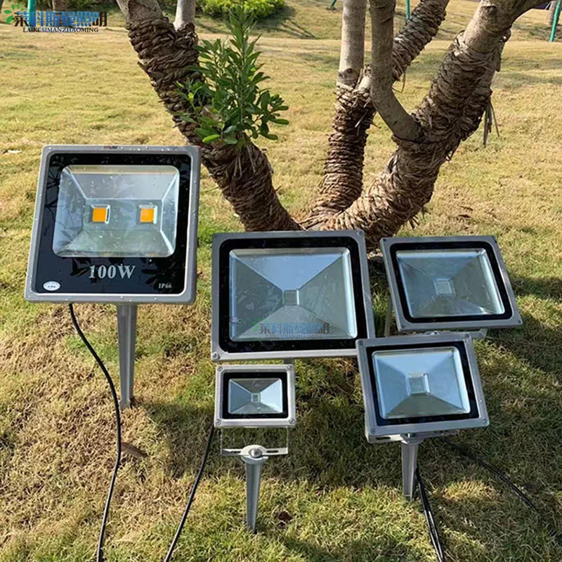 DC12V 24V LED Flood Light 20W 30W 50W IP67 Waterproof RGB Floodlight Refletor 220V Spotlight For Outdoor Spike Lawnlight | Освещение