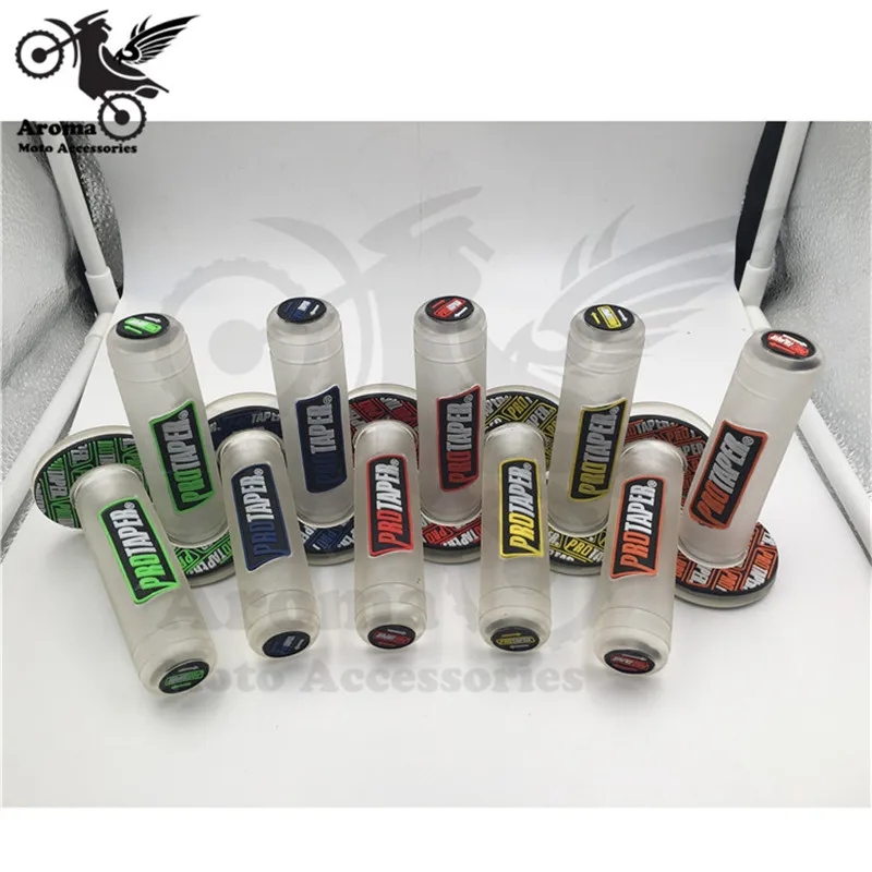 colorful transparent 24MM 22MM motorbike handle bar part racing professional accessories motorcycle handlebar for protaper husqvarna yamaha KTM motocross hand grips dirtbike grip pitbike ATV Off-road moto grip pit bike