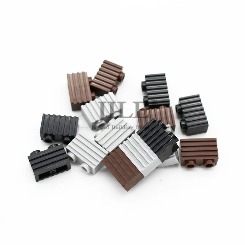 

Moc Brick Modified 1x2 with Grille Flutes Military Wall 2877 DIY Enlighten Building Blocks Bricks Compatible Assembles Particles