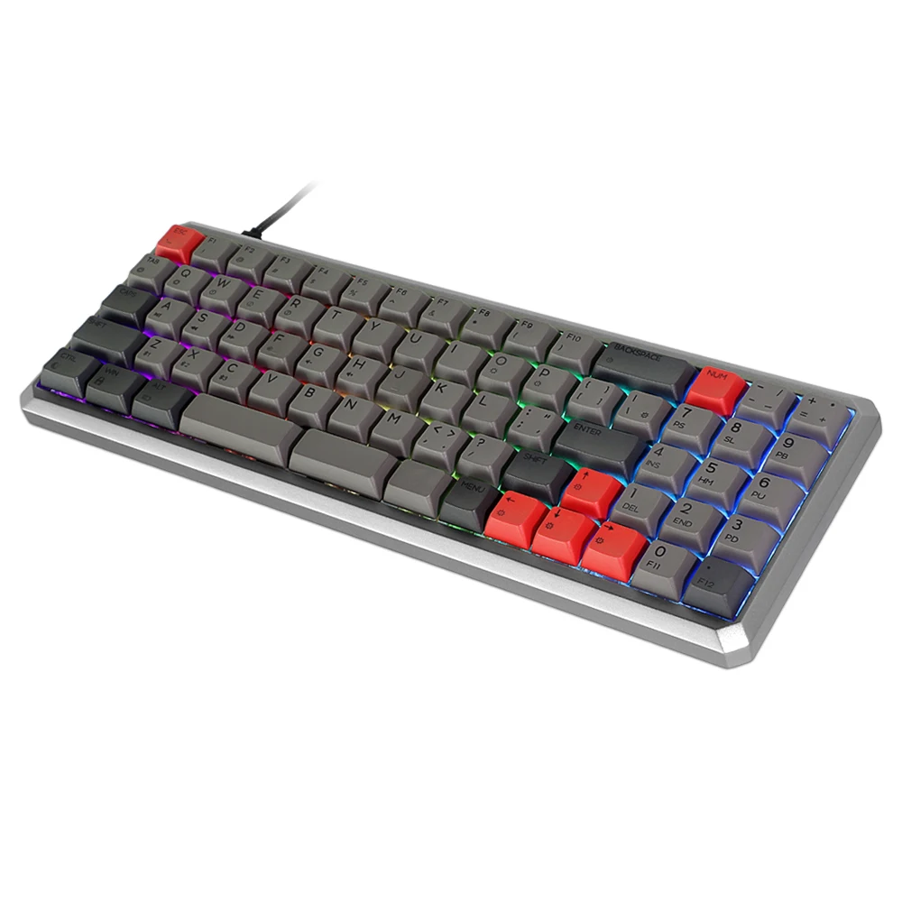 Gk73 68% механическая клавиатура rgb переключатель Светодиодная Горячая замена